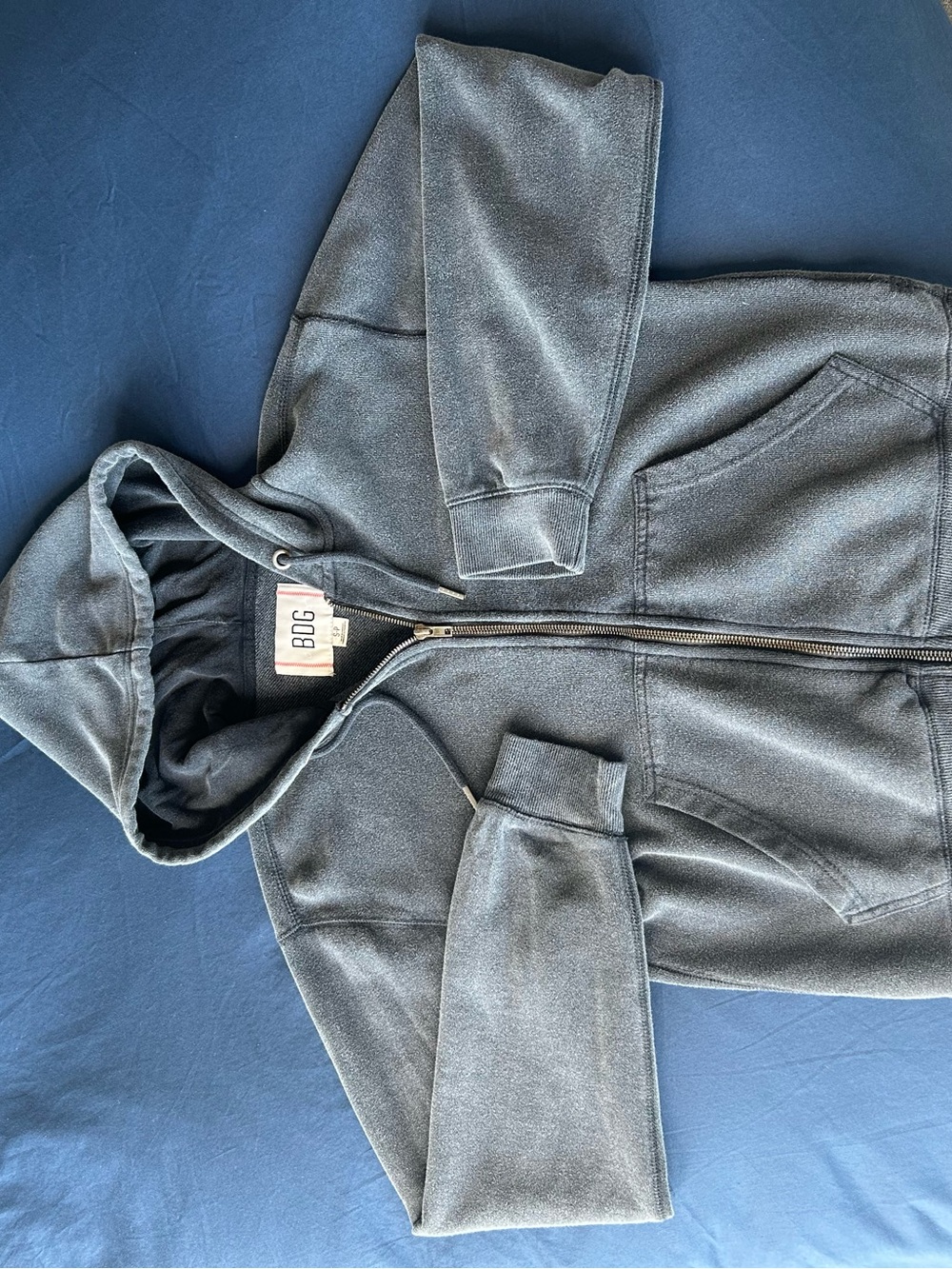 BDG women’s Black Hooded Zip Sweatshirt